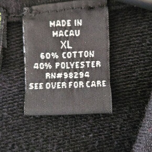 Onque Casuals Size XL Black Jacket Colorful Embroidery Knit Blazer Artsy Boho - Picture 10 of 10